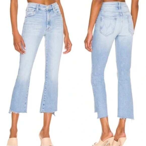 MOTHER DENIM Petite Lil Insider Crop Step Fray Jeans in Limited Edition New 24 - Picture 1 of 9